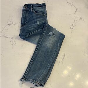 Risen Blue Distressed Skinny Jeans
